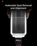AGL11079 - Galaxy S26 Plus GLAS.tR EZ Fit Pro showing automatic dust removal and alignment