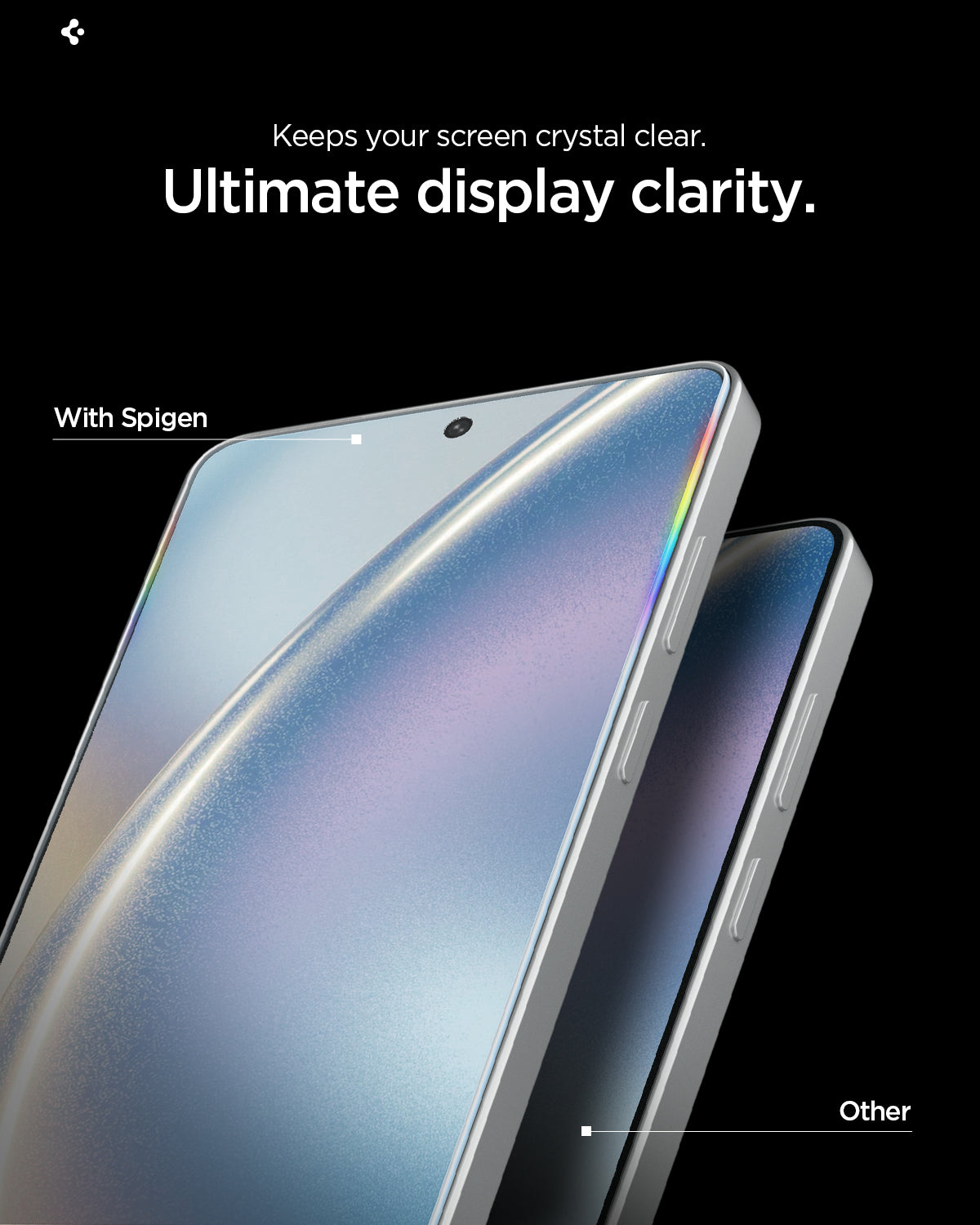 AGL11091 - Galaxy S26 GLAS.tR EZ Fit Pro showing keeps your crystal clear. ultimate display clarity