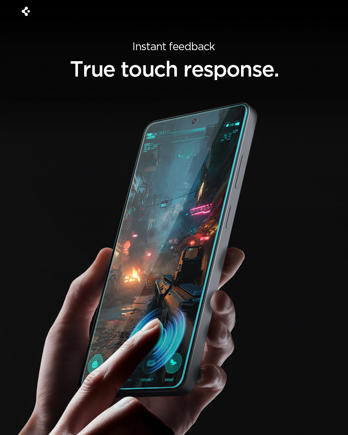 AGL11068 - Galaxy S26 Ultra GLAS.tR EZ Fit Pro showing true touch response and instant feedback
