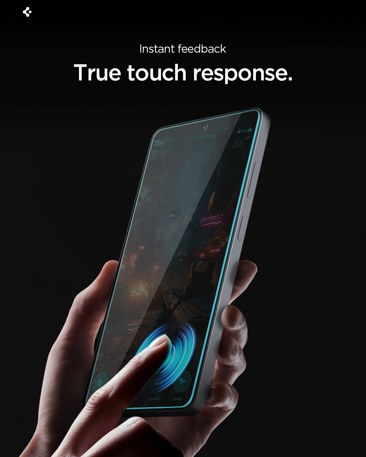 AGL11070 - Galaxy S26 Ultra GLAS.tR EZ Fit Pro | Privacy showing true touch response and instant feedback