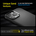 ACS08021 - iPhone 16 Pro Max Sand Blast in Matte Black showing unique sand texture