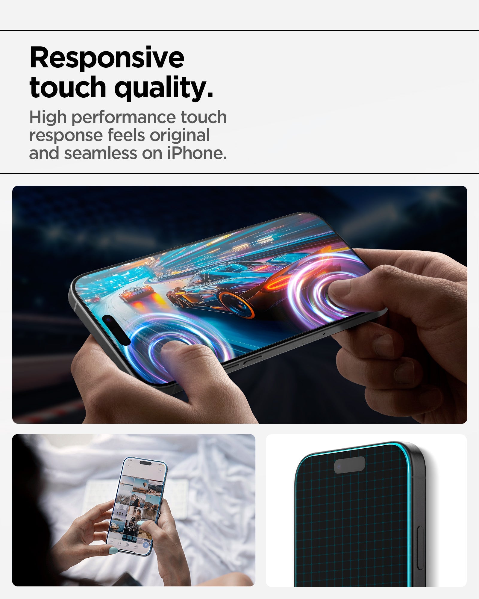 AGL10484 - iPhone 17 - Glas.tR AlignMaster S showing responsive touch quality. high performance touch response feels original and seamless on iPhone