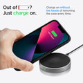 ACS03315 - iPhone 13 Mini Case Liquid Air in black showing charge on without the hassle of removing the case every time