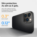 ACS03258 - iPhone 13 Pro Case Liquid Air in matte black showing the slim protection. Stay slim without having to jeopardize functionality and drop protection 0.3