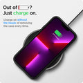 ACS03205 - iPhone 13 Pro Max Case Ultra Hybrid in matte black showing charging on without the hassle of removing the case every time