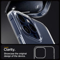 ACS06699 - iPhone 15 Pro Case Liquid Crystal in crystal clear showing the crystal clarity. Showcase the original design of the device