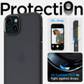 ACS06797 - iPhone 15 Case Ultra Hybrid in frost black showing the air cushion tech to flight against drops