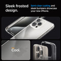 ACS06708 - iPhone 15 Pro Case Ultra Hybrid in frost clear showing the sleek and frosted design. Semi-clear coating and sleek bumpers showcase your new iPhone