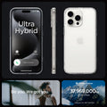 ACS06708 - iPhone 15 Pro Case Ultra Hybrid in frost clear showing the different angles