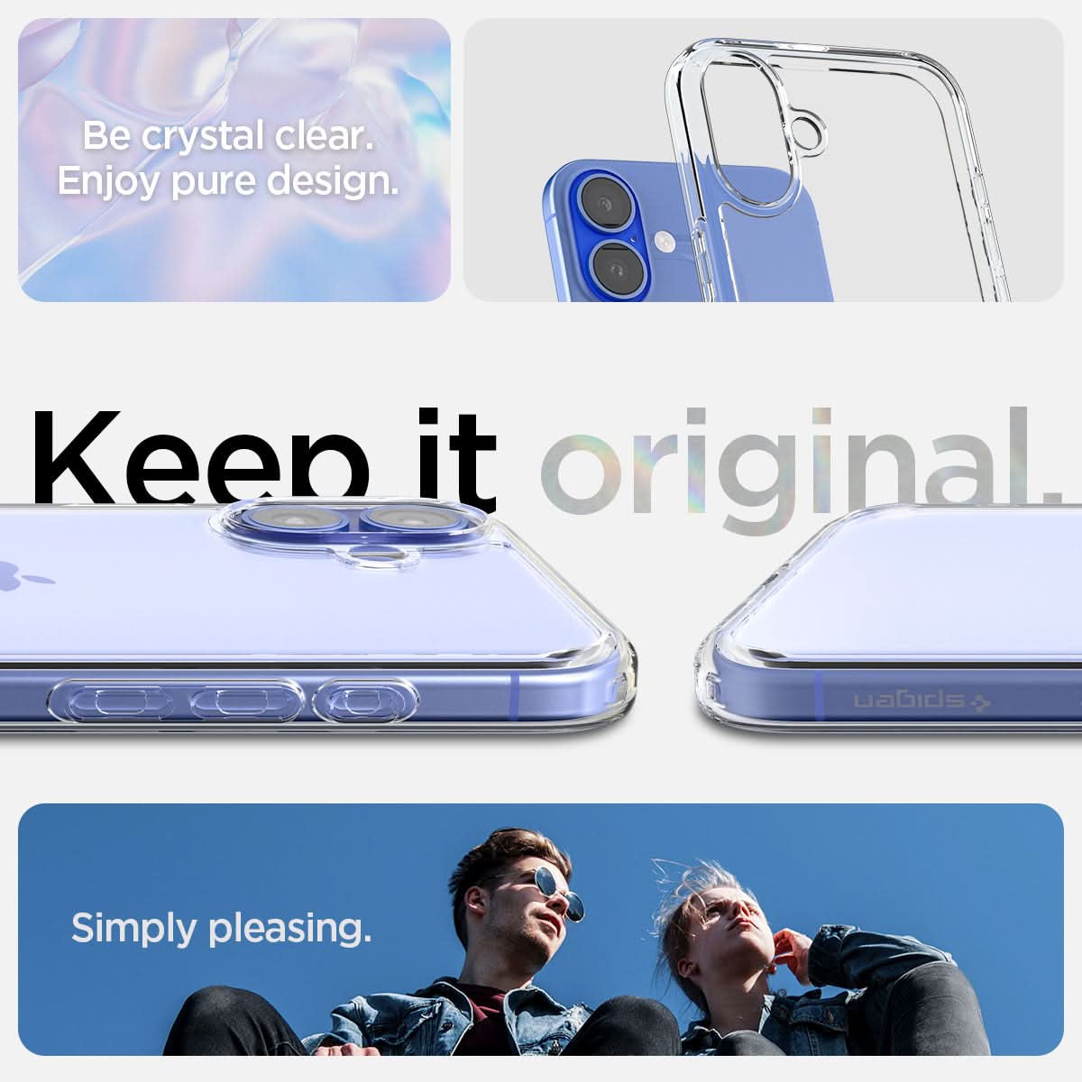 ACS08069 - iPhone 16 Plus Case Ultra Hybrid in Crystal Clear be crystal clear. enjoy pure design. Keep it original. Simply pleasing.