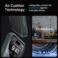 ACS06569 - iPhone 15 Pro Max Case Ultra Hybrid in frost green showing the air cushion technology. Airbag-like corners for protection against everyday drops