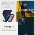 ACS05038 - iPhone 14 Case Liquid Air in navy blue showing the compatibility only with iPhone 14. Not compatible with iPhone 14 Plus | 14 Pro | 14 Pro Max