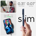 ACS05038 - iPhone 14 Case Liquid Air in navy blue showing the optimal slimness. 0.31