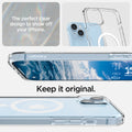 ACS04902 - iPhone 14 Plus Case Ultra Hybrid (MagFit) in white showing the perfect clear design to show off your iPhone. Keep it original.