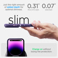 ACS05578 - iPhone 14 Pro Case Liquid Air in deep purple showing just the right amount of added dept for optimal slimness. 0.31