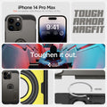 ACS04839 - iPhone 14 Pro Max Case Tough Armor (MagFit) in gunmetal iPhone 14 pro max. Not compatible with iPhone 13, 14plus, 14 pro. Tough armor magfit. toughen it out.