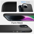 ACS04788 - iPhone 14 Case Thin Fit in black showing the minimal design. Form fitted