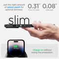 ACS04989 - iPhone 14 Pro Case Mag Armor (MagFit) in matte black  just the right amount of added depth for optimal slimness. Charge on without losing the protection.
