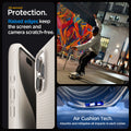 ACS07217 - iPhone 15 Pro Case Liquid Air in Natural Titanium all-around protection. Raised edges keep the screen  and camera scratch-free. Air Cushion Tech. Absorbs and mitigates all impacts in each corner