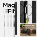 ACS08087 - iPhone 16 Plus Case Rugged Armor (MagFit) in Matte Black showing the MagFit compatibility
