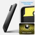ACS08214 - iPhone 16 Case Rugged Armor (MagFit) in Matte Black showing the extreme protection with shock resistance