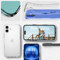 ACS08064 - iPhone 16 Plus Case Liquid Crystal in Crystal Clear showing refreshing and details.