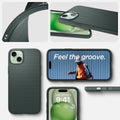 ACS06792 - iPhone 15 Case Liquid Air in abyss green showing the different angles