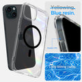 ACS06661 - iPhone 15 Plus Case Ultra Hybrid (MagFit) in black blue resin. long lasting clarity.