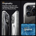 ACS06717 - iPhone 15 Pro Case Ultra Hybrid (MagFit) in carbon fiber sleek originality. Magsafe ready slim and transparent design shows off your iPhone 15 pro. keep it original.