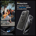ACS06717 - iPhone 15 Pro Case Ultra Hybrid (MagFit) in carbon fiber  all day protection. Airbag like corners for protection against everyday drops. air cushion technology.