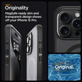 ACS06720 - iPhone 15 Pro Case Ultra Hybrid (MagFit) in frost black sleek originality. Magsafe ready slim and transparent design shows off your iPhone 15 pro. keep it original.