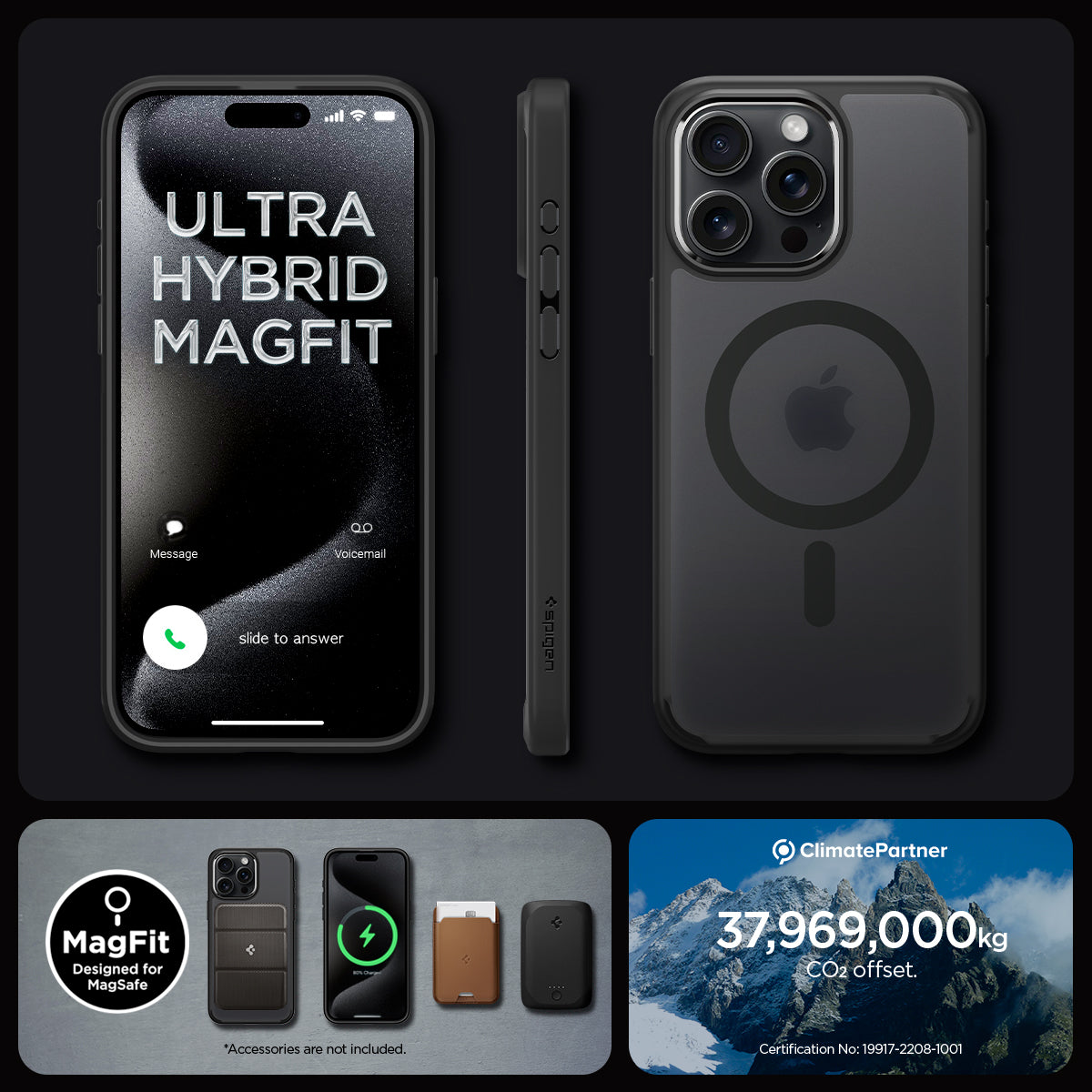 ACS06720 - iPhone 15 Pro Case Ultra Hybrid (MagFit) in frost black