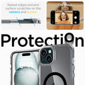 ACS06803 - iPhone 15 Case Ultra Hybrid (MagFit) in black showing the protection