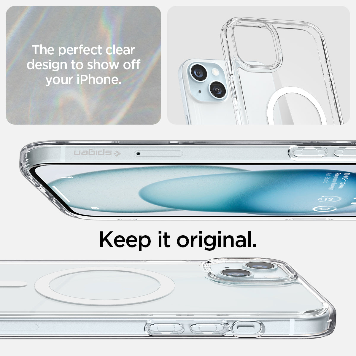 ACS06802 - iPhone 15 Case Ultra Hybrid (MagFit) in white