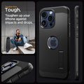 ACS06594 - iPhone 15 Pro Max Case Tough Armor (MagFit) in black tougher than tough. toughen up your Phone against impacts and drops.