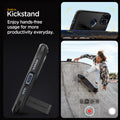 ACS06594 - iPhone 15 Pro Max Case Tough Armor (MagFit) in black built in kick stand enjoy hands free usage for more productivity everyday.