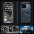 ACS06595 - iPhone 15 Pro Max Case Tough Armor (MagFit) in metal slate tough armor magfit. designed for magsafe. 37,969,000kg CO2 offset.