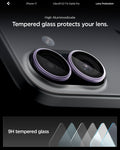 AGL10127 - iPhone 17 Optik Pro EZ Fit Lens Protector showing the high aluminosilicate. Tempered glass protects your lens.