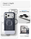 ACS09960 - iPhone 17 Pro Case Classic C1 (MagFit) in graphite showing classic C1 magfit. Back to the classic. designed by spigen.