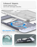 ACS09960 - iPhone 17 Pro Case Classic C1 (MagFit) in graphite showing enhanced magnets. stronger magnets for easier more secure and snappy connection. slim seamless tech. optimal magnetic force with no bulk.