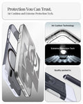 ACS09960 - iPhone 17 Pro Case Classic C1 (MagFit) in graphite showing protection you can trust. air cushion and extreme protection tech.