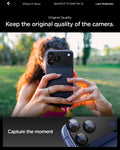 AGL10644 - iPhone 17 Pro Optik Pro XL EZ Fit Lens Protector in black showing keeping the original quality of the camera