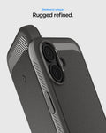 ACS09976 - iPhone 17 Rugged Armor (MagFit) in Gray showing sleek and unique. Rugged refined.