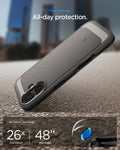 ACS09976 - iPhone 17 Rugged Armor (MagFit) in Gray showing total coverage. all day protection