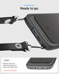 ACS09976 - iPhone 17 Rugged Armor (MagFit) in Gray showing lanyard ready. ready to go