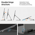 AMP06414 - OneTap Easel Magnetic Stand (MagFit) in black showing the double hinge structure. Adjustable hinges offer flexible angles for drawing and writing