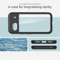 ACS07262 - Pixel 8a Case Ultra Hybrid in Matte Black anti yellowing protection. a case for long lasting clarity.
