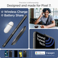 ACS04701 - Pixel 7 Case Tough Armor in black precision craftsmanship. designed and made for pixel 7. wireless charge. battery share.
