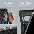 ACS06311 - Pixel 8 Pro Case Liquid Air in Matte Black tactility same tactile feedback experience as the original device. Perfect fit crafted to be form fitted for the google pixel.