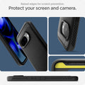 ACS09041 - Pixel 9a Case Rugged Armor (MagFit) in black showing the raised edges for scratch prevention